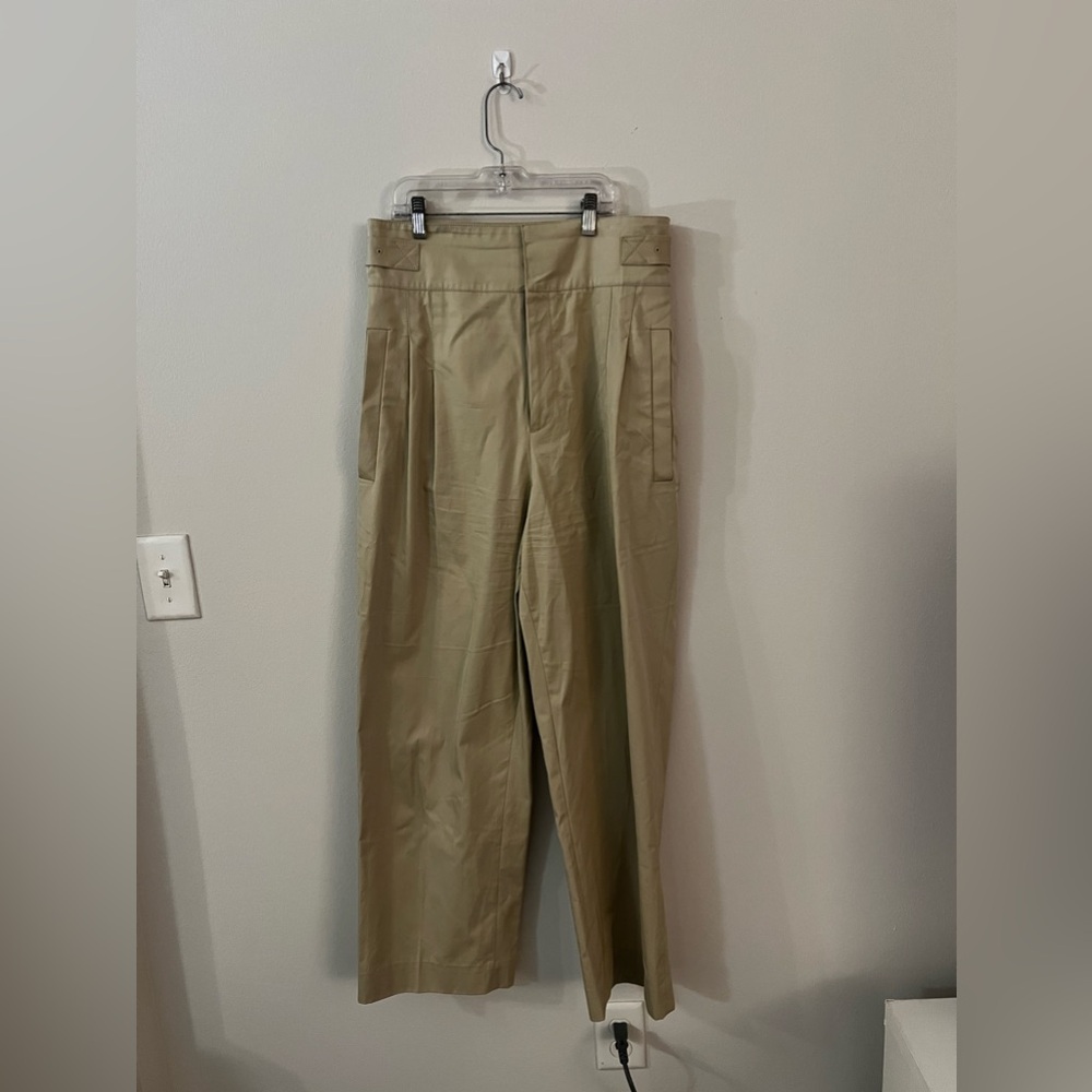 & Other Stories beige cargo trousers in size US 10